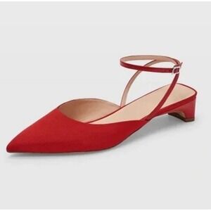 CLUB MONACO Club Ambrah‎ Low-heel In Red Flats Size US 6 EU 36 ITALY